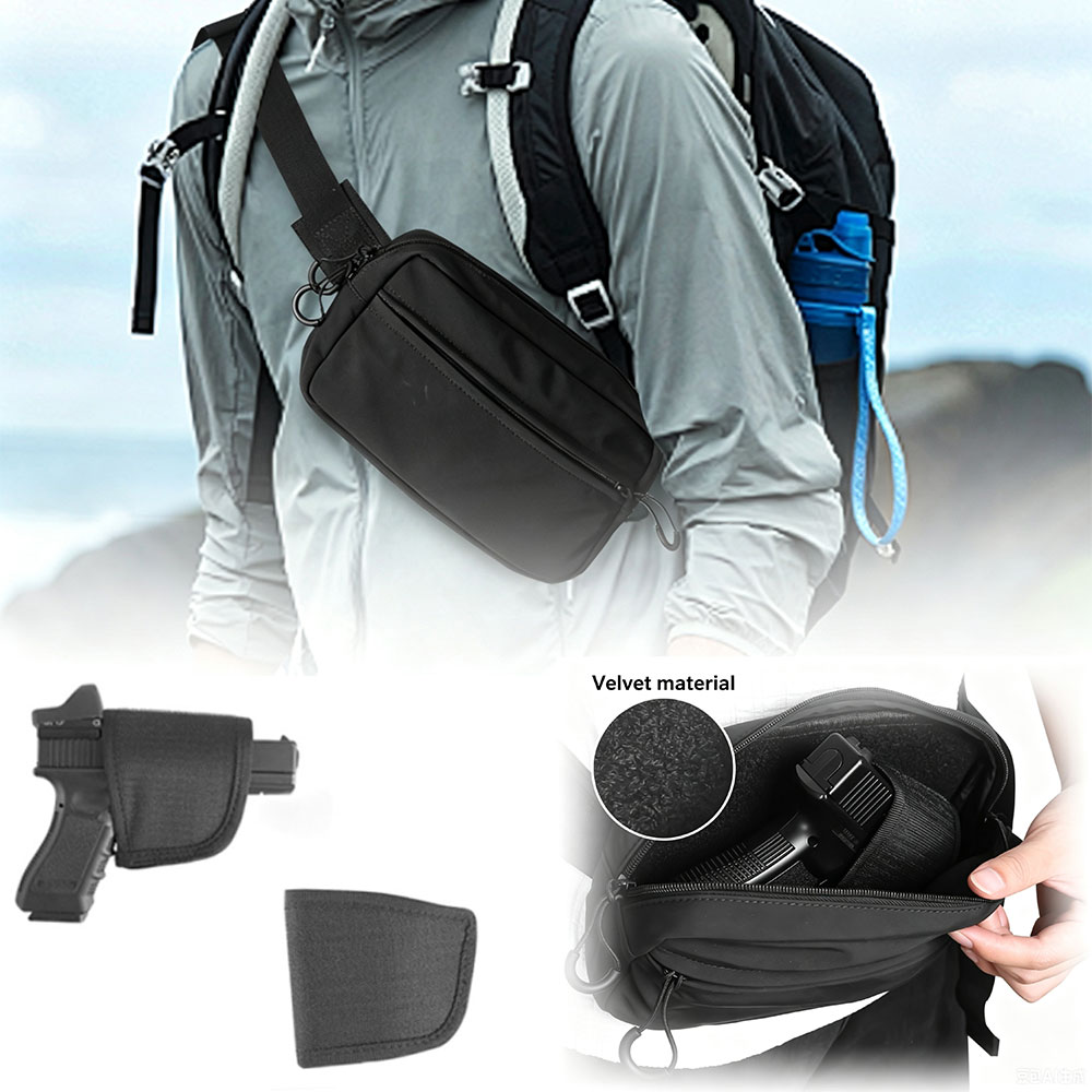 Edc Concealed Carry Fanny Pack - Tas Pinggang Taktis Tersembunyi Dengan Kantong