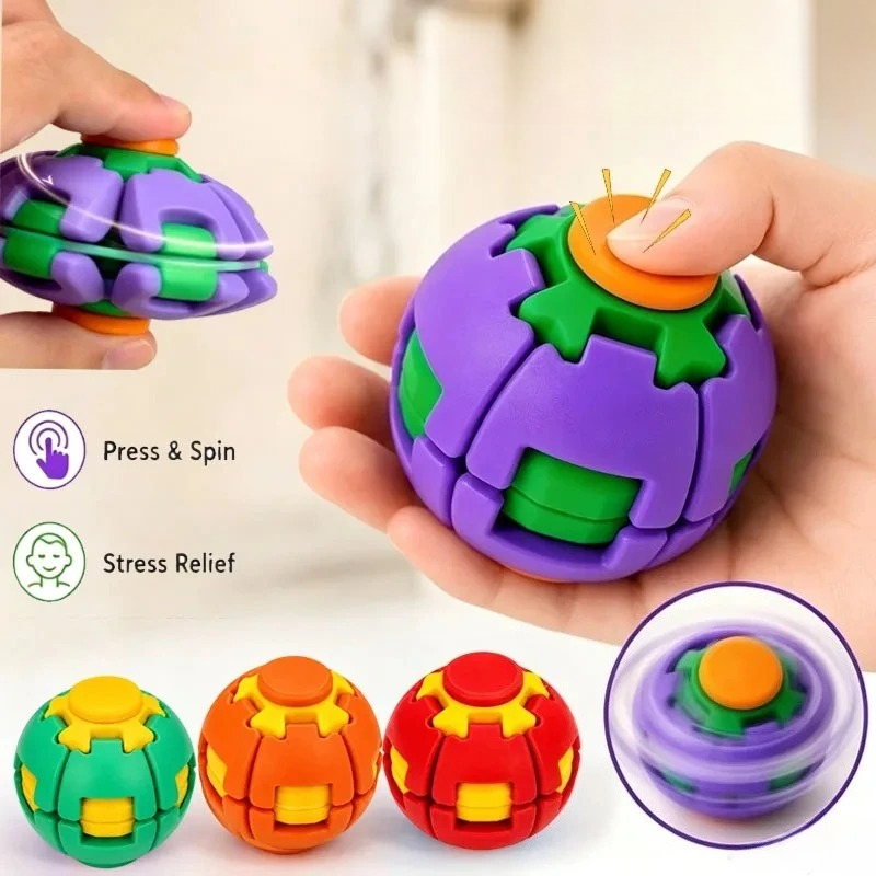 Fidget Spinner Bearing - Bola Fidget Spinner Tekan & Putar,