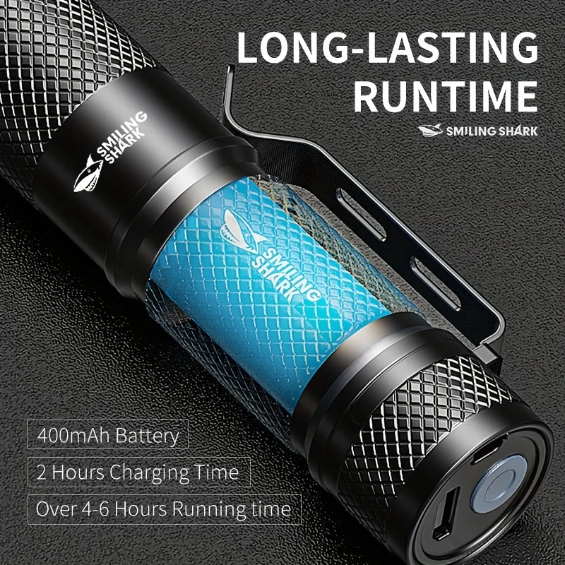 SMILING SHARK Senter LED Takti - Edc Every Day Carry おもちゃ ulasan dan harga