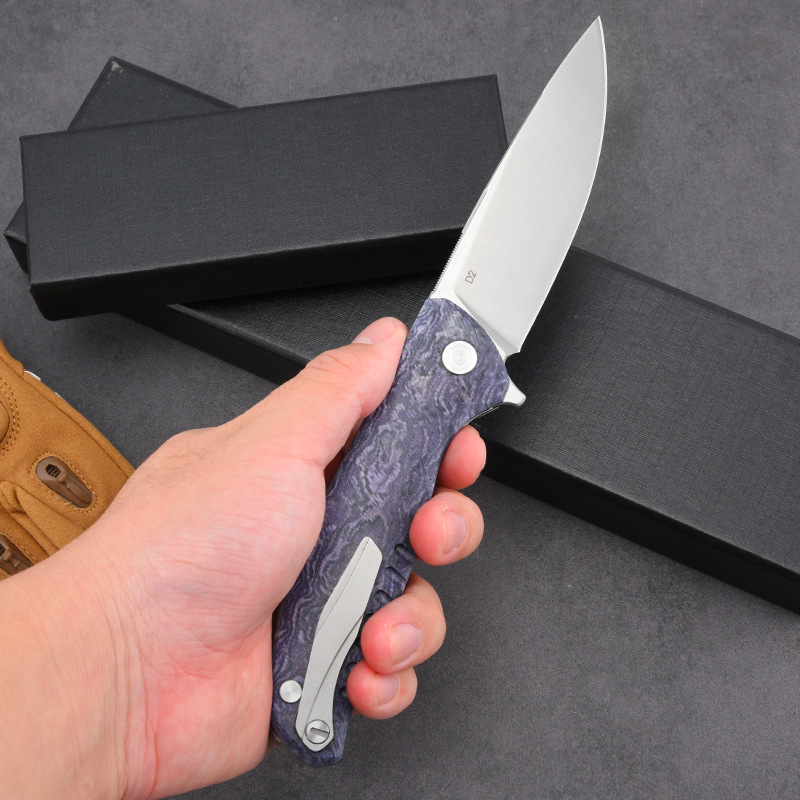 Pisau Lipat D2 untuk Berkemah, - Edc Carry Pocket Knife ulasan dan harga