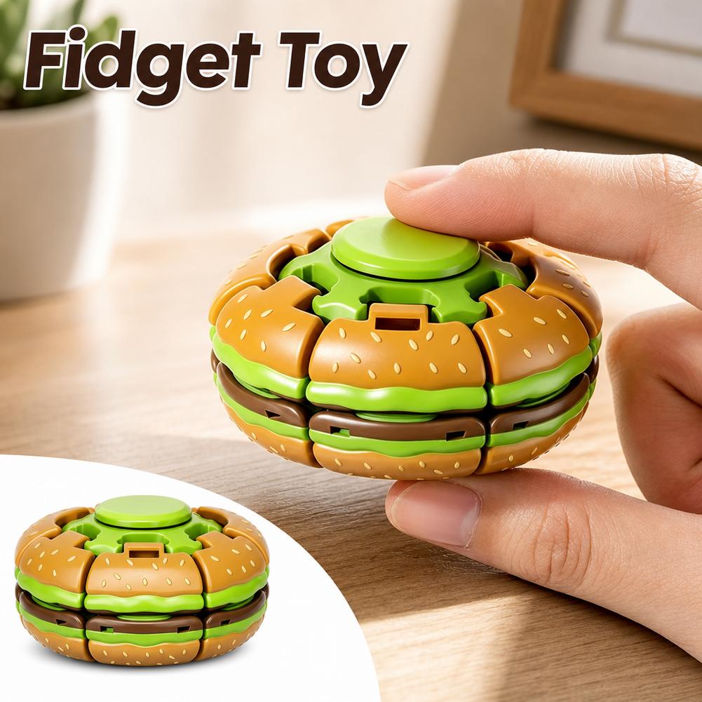 Mainan Fidget Giroskop Burger, - Fidget Spinner Bearing ulasan dan harga