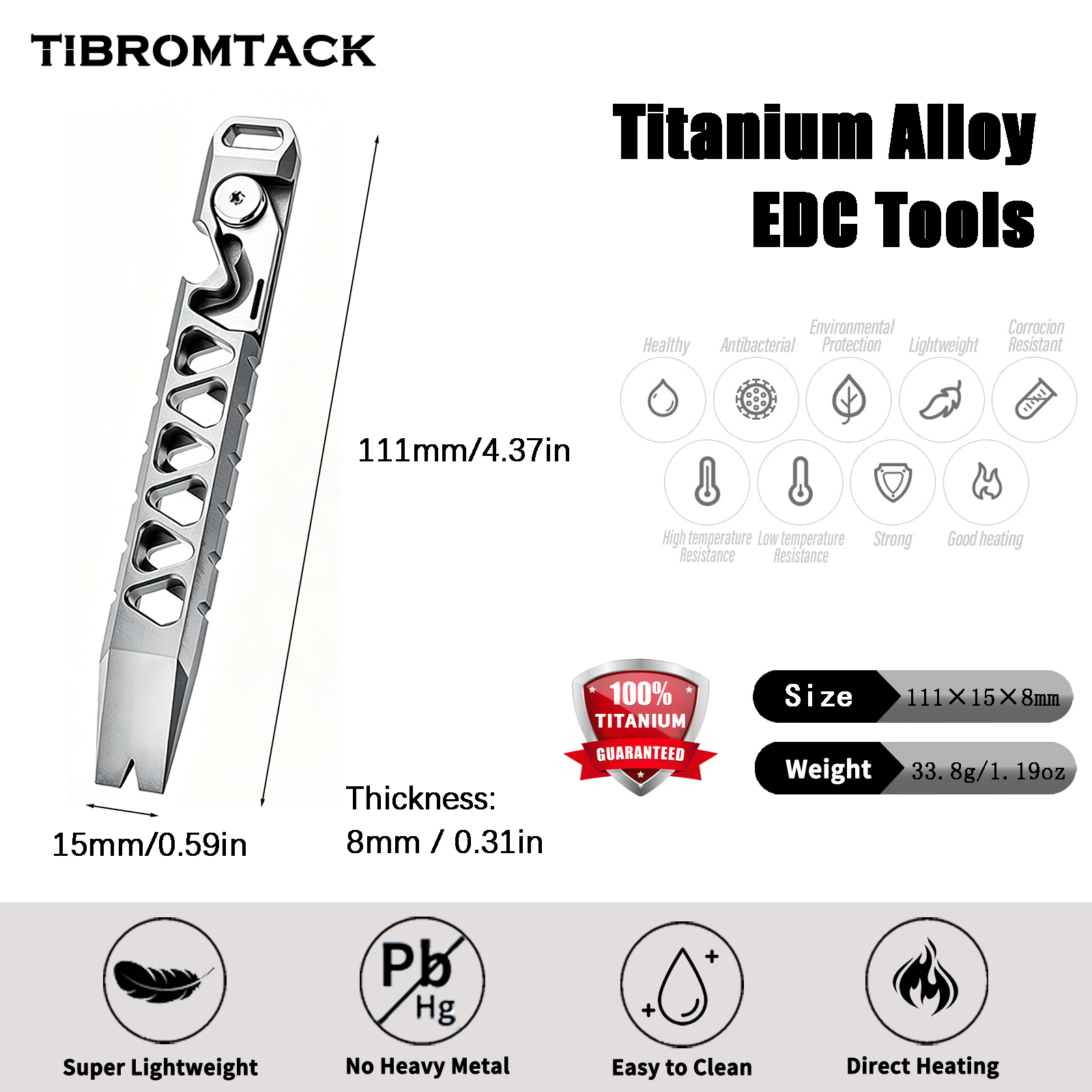 TIBROMTACK Titanium Multi-Func - Edc Every Day Carry おもちゃ ulasan dan harga