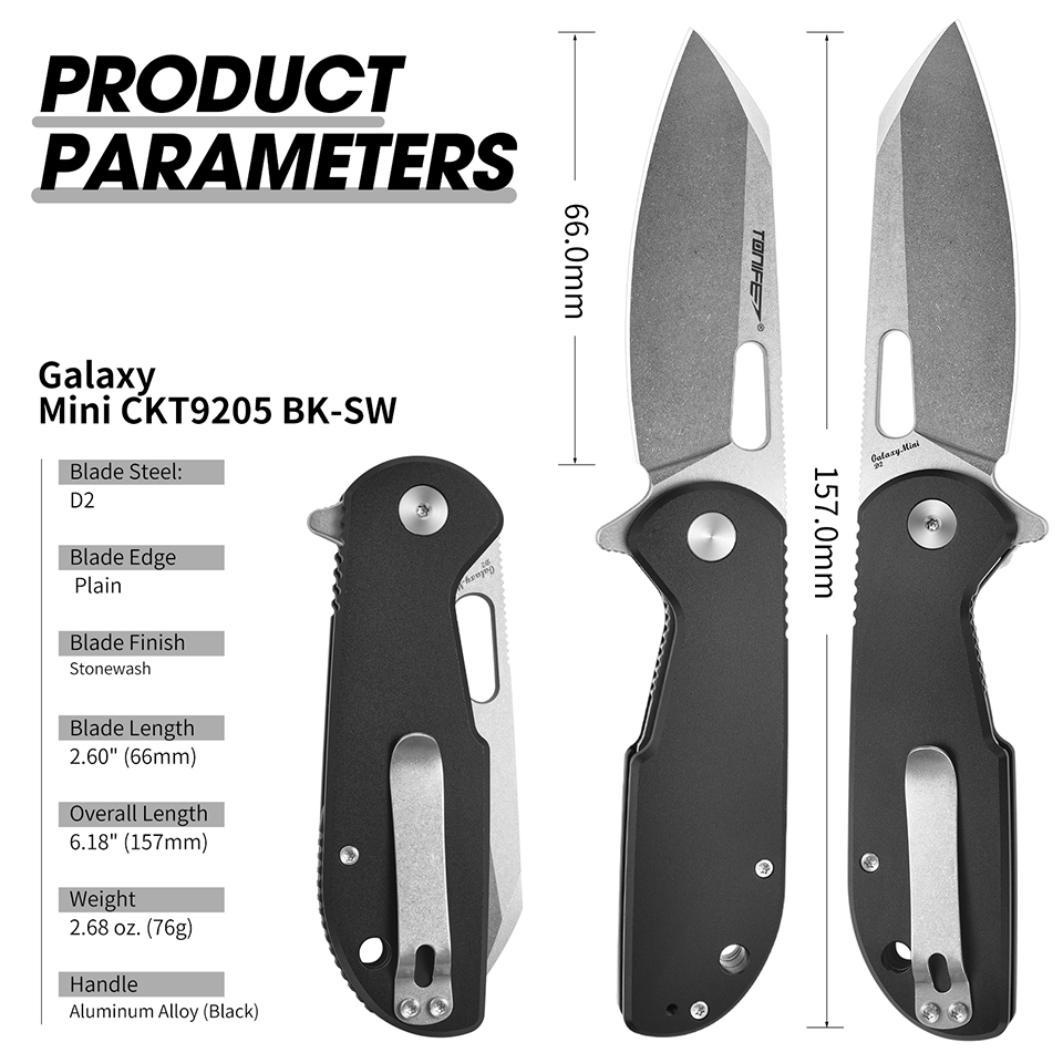 TONIFE Galaxy Mini CKT9205 Pis - Edc Carry Pocket Knife ulasan dan harga