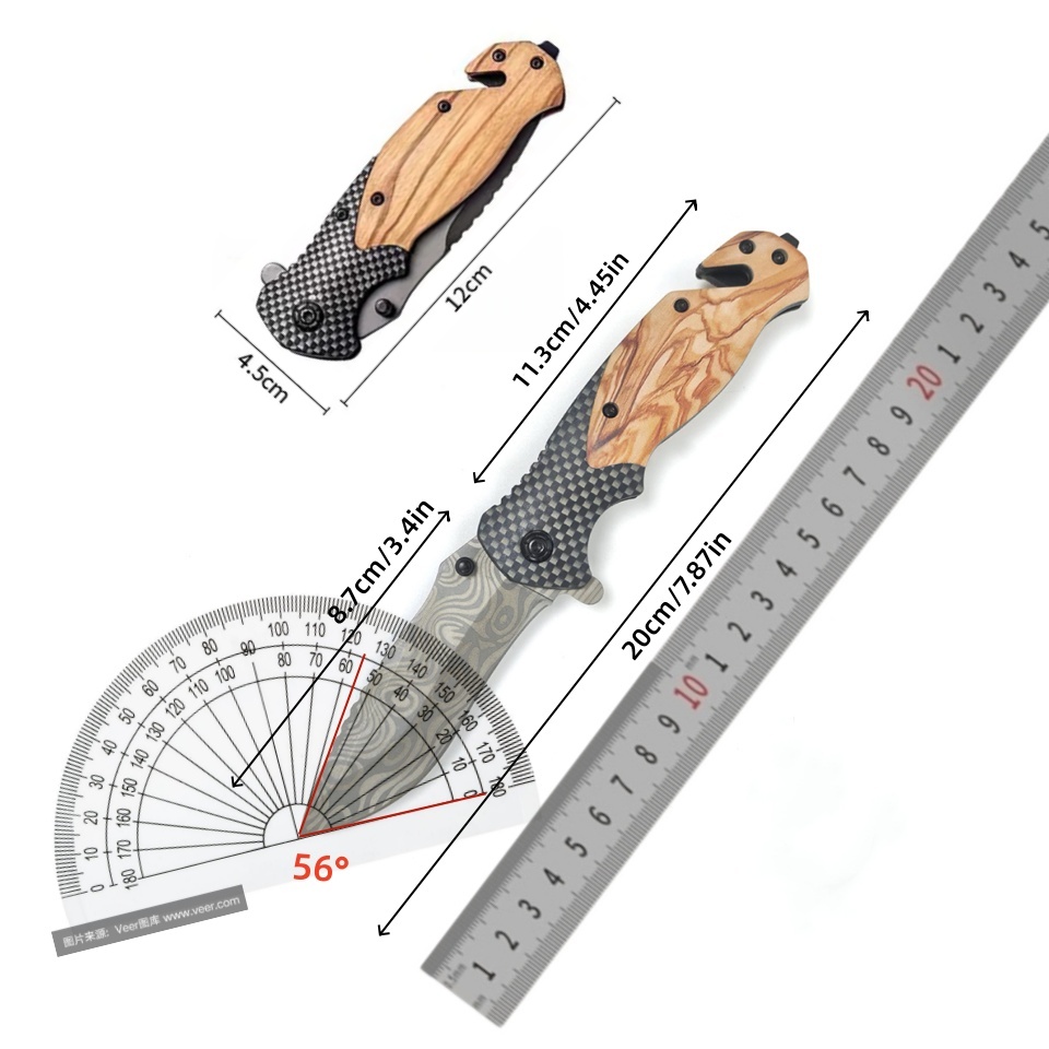 Pisau Lipat Pola Damaskus Bila - Edc Carry Pocket Knife ulasan dan harga