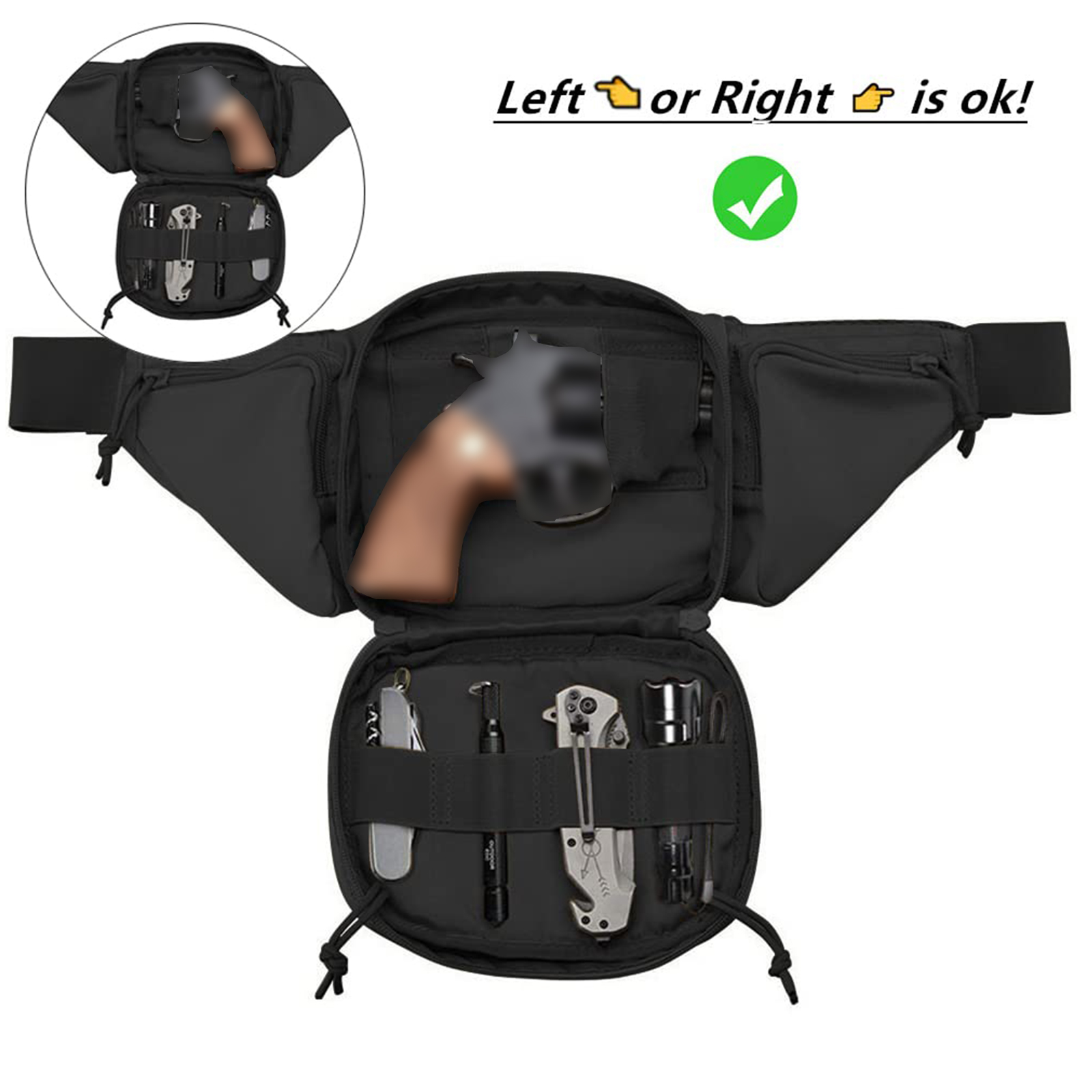 Tas pinggang taktis pria wanit - Edc Concealed Carry Fanny Pack ulasan dan harga