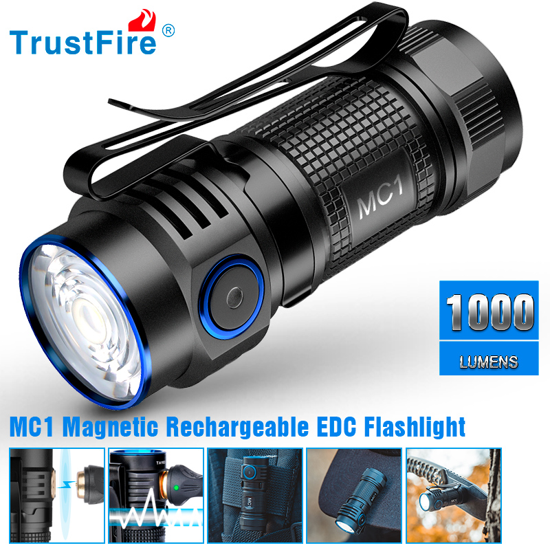 Trustfire MC1 senter isi ulang - Edc Every Day Carry おもちゃ ulasan dan harga